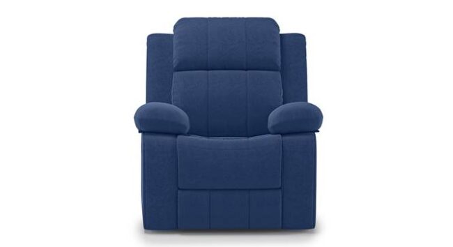 Fabric One Seater Manual Recliner In Blue Colour Fabric - Image 2