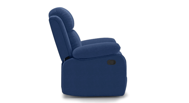 Fabric One Seater Manual Recliner In Blue Colour Fabric - Image 4
