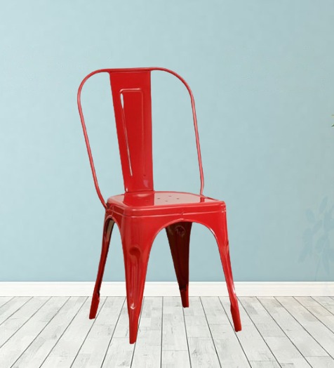 Metal Iconic Chair in Red Colour